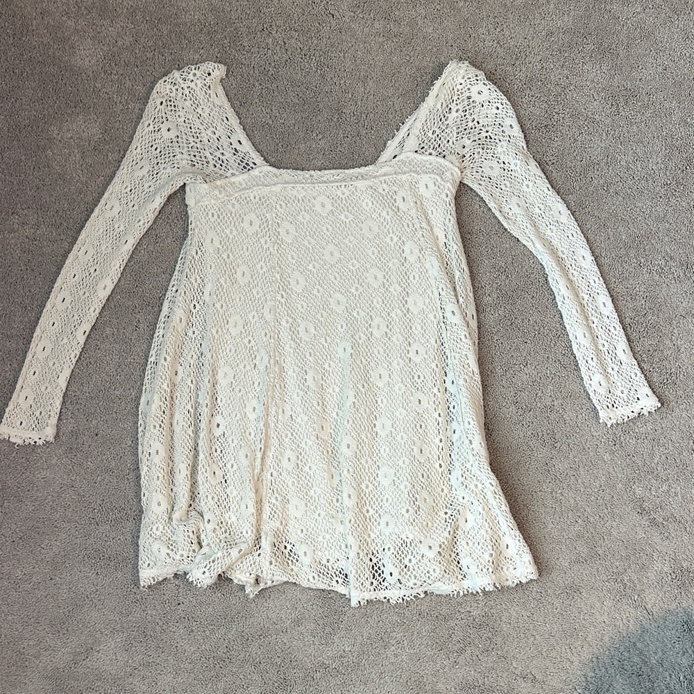 FP BEACH Lightweight Crochet beach cover up